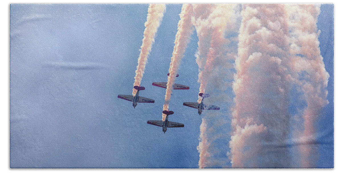 Aeroshell Bath Towel featuring the photograph The Dive by Susan Rissi Tregoning