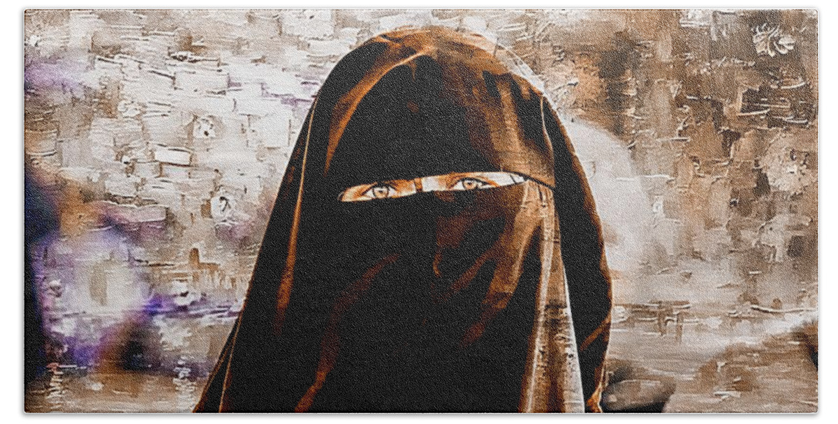 Muslims Hand Towel featuring the photograph The Eye of the Other by Jean Francois Gil