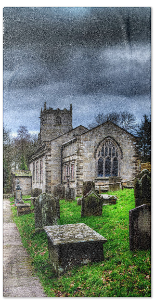 Building Hand Towel featuring the photograph The Fewston Church by Dennis Dame