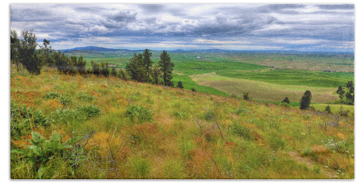The Grasses Of Kamiak Butte Hand Towel featuring the photograph The Grasses of Kamiak Butte by David Patterson