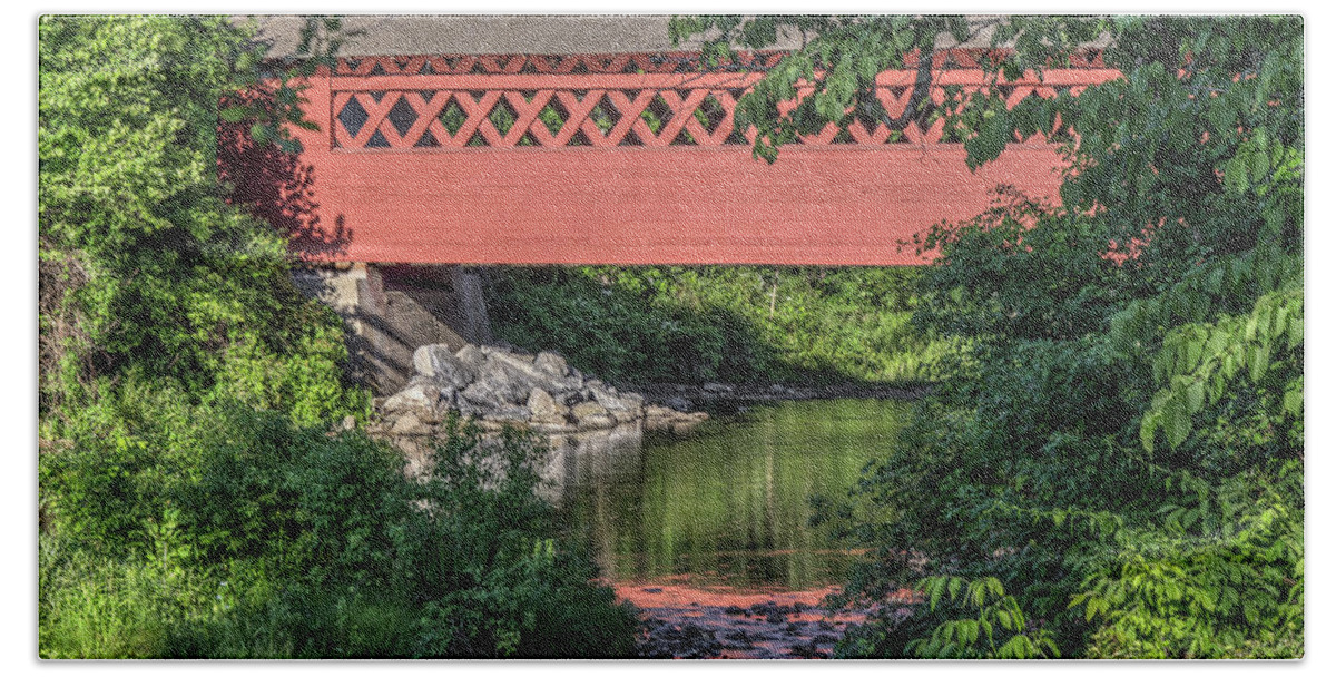 Vermont Hand Towel featuring the photograph The Henry Bridge by Rod Best