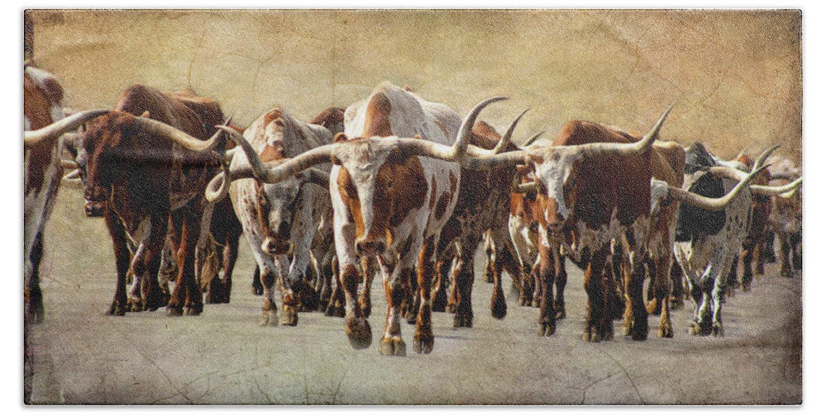 Cattle Bath Towel featuring the photograph The Herd by Steven Reed