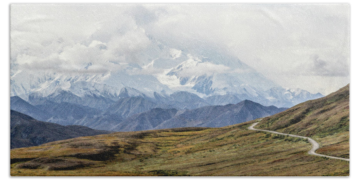 Denali Hand Towel featuring the photograph The High One - Denali by Marla Craven