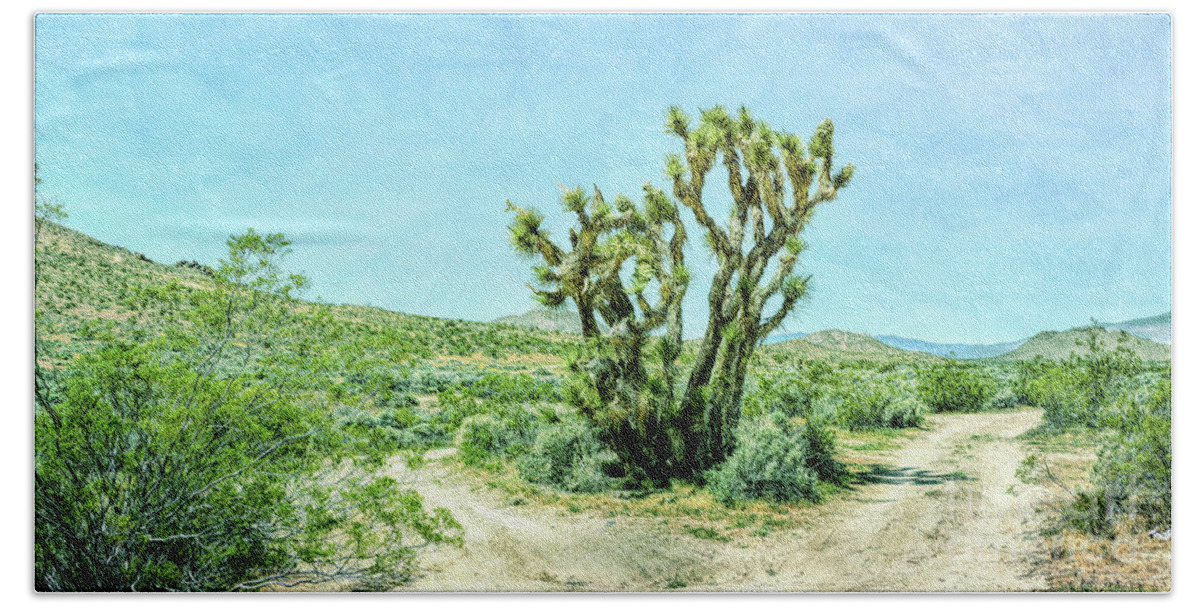Blue Hand Towel featuring the photograph The Joshua Tree by Joe Lach