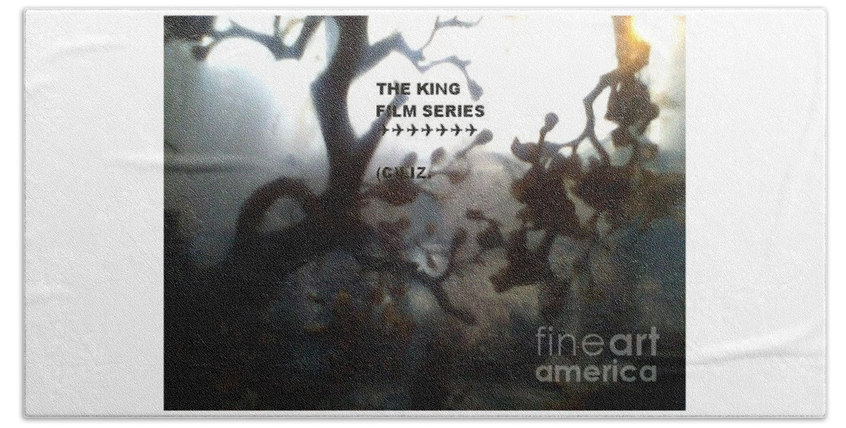 This Is The Title Plat4 For The April 26 Bath Towel featuring the mixed media The KING Film Series, episode April 26, 2017 by Elizabeth A Kennedy