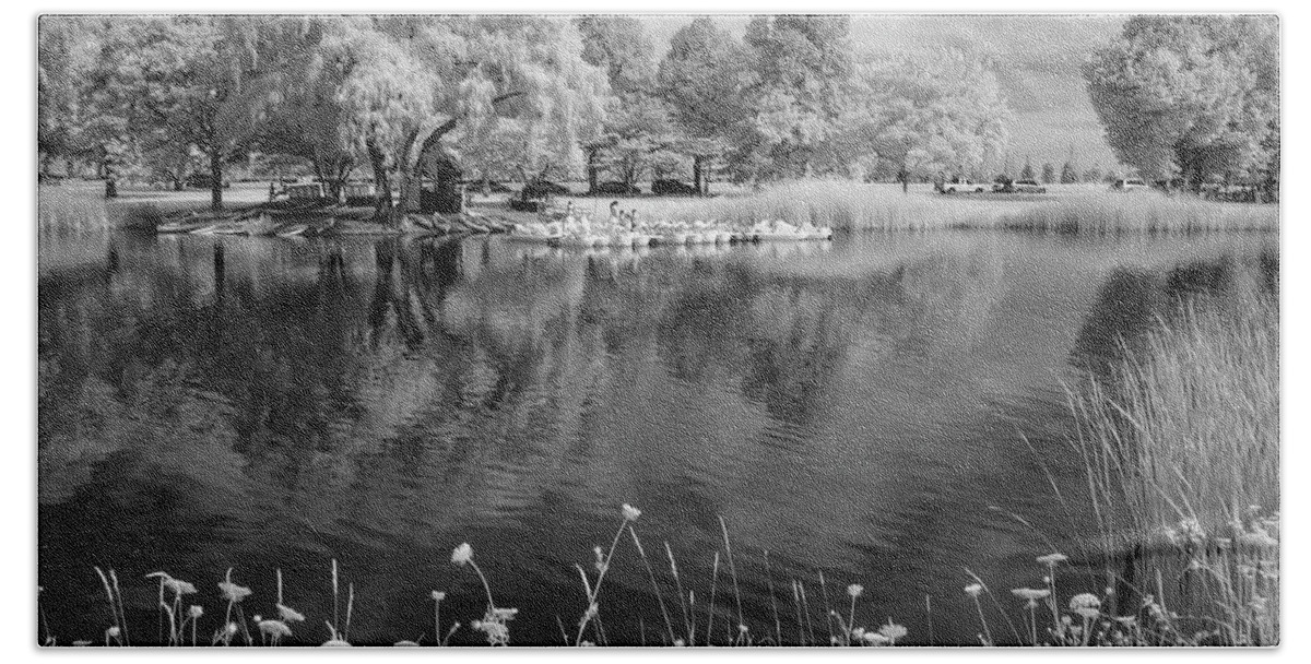 Infrared Bath Towel featuring the photograph The Lagoon #1 by John Roach