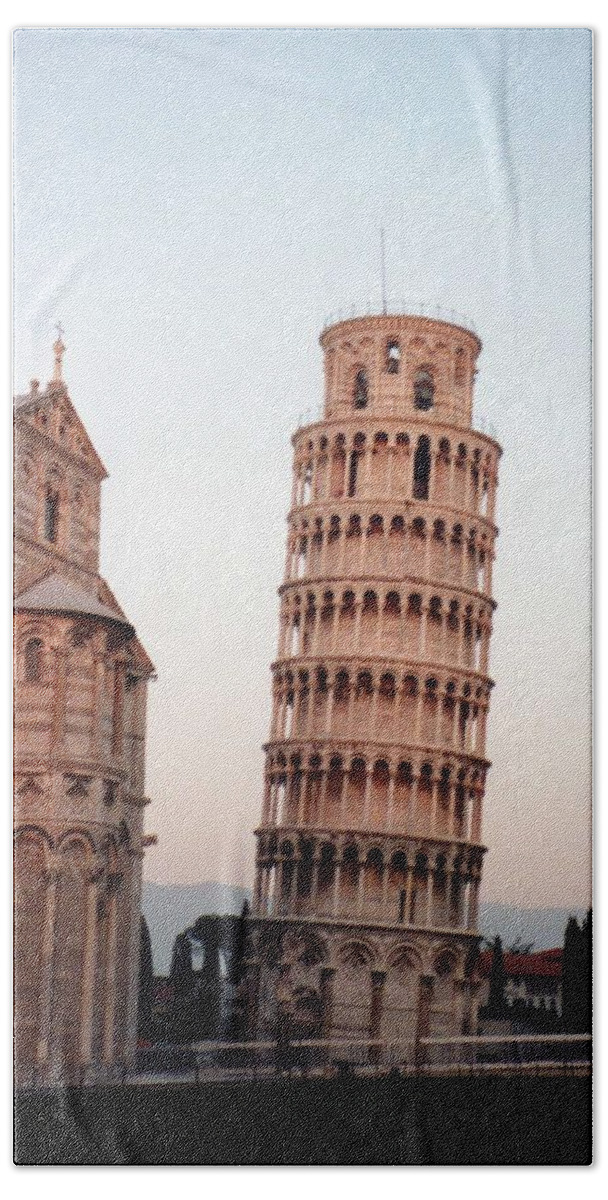 Leaning Tower Of Pisa Bath Towel featuring the photograph The Leaning Tower of Pisa by Marna Edwards Flavell
