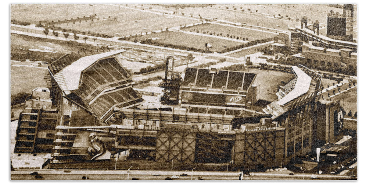 Sport Bath Towel featuring the photograph The Linc - Aerial View by Bill Cannon