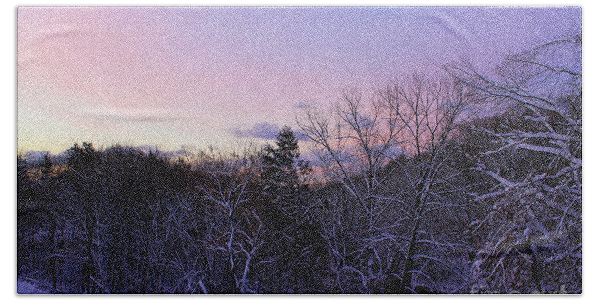 Morning Sky Bath Towel featuring the photograph The Morning Glow by Sudakshina Bhattacharya