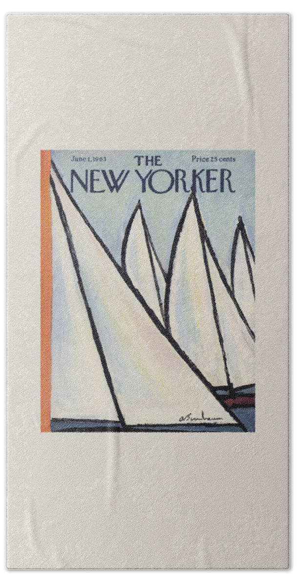 The New Yorker Cover - June 1st, 1963 Hand Towel
