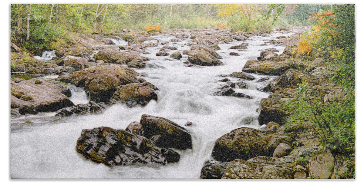 Stream Bath Towel featuring the photograph The Nymphs of Moxie Stream Photo by Peter J Sucy