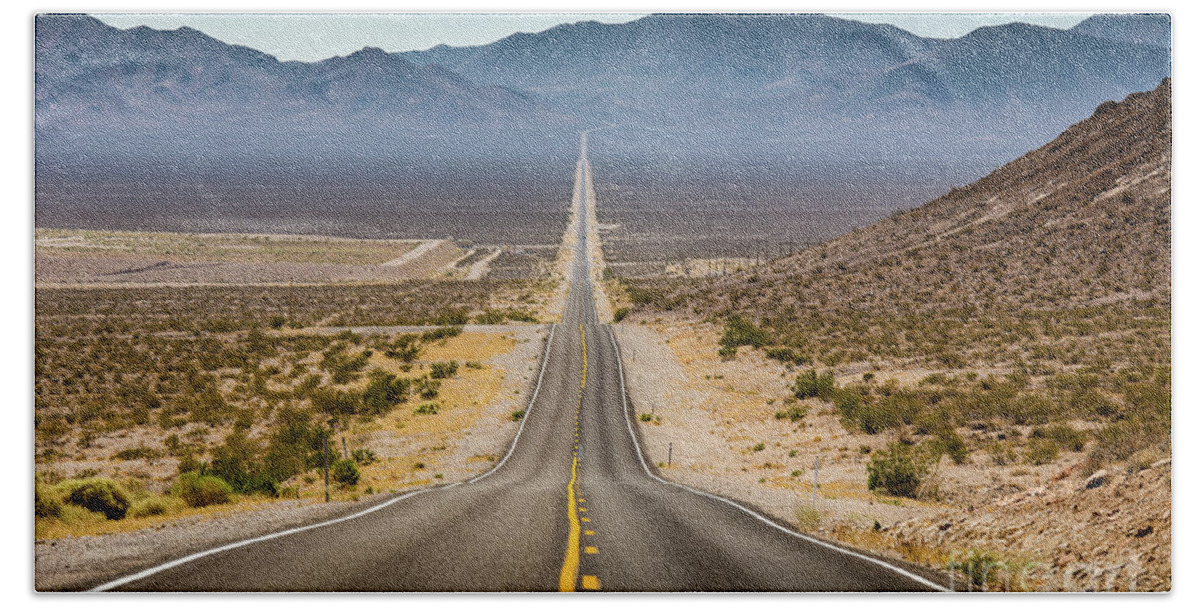 America Bath Towel featuring the photograph The Open Road by JR Photography