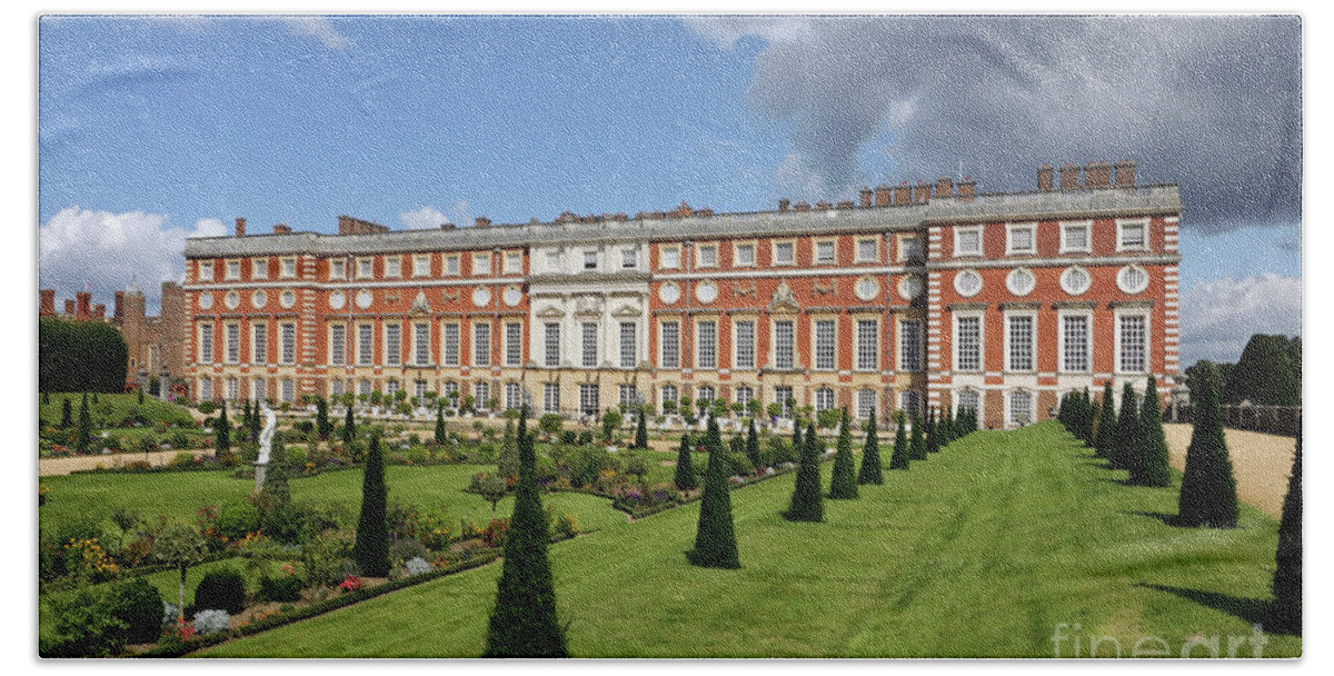 The Privy Garden Hampton Court Hand Towel featuring the photograph The Privy Garden Hampton Court by Julia Gavin