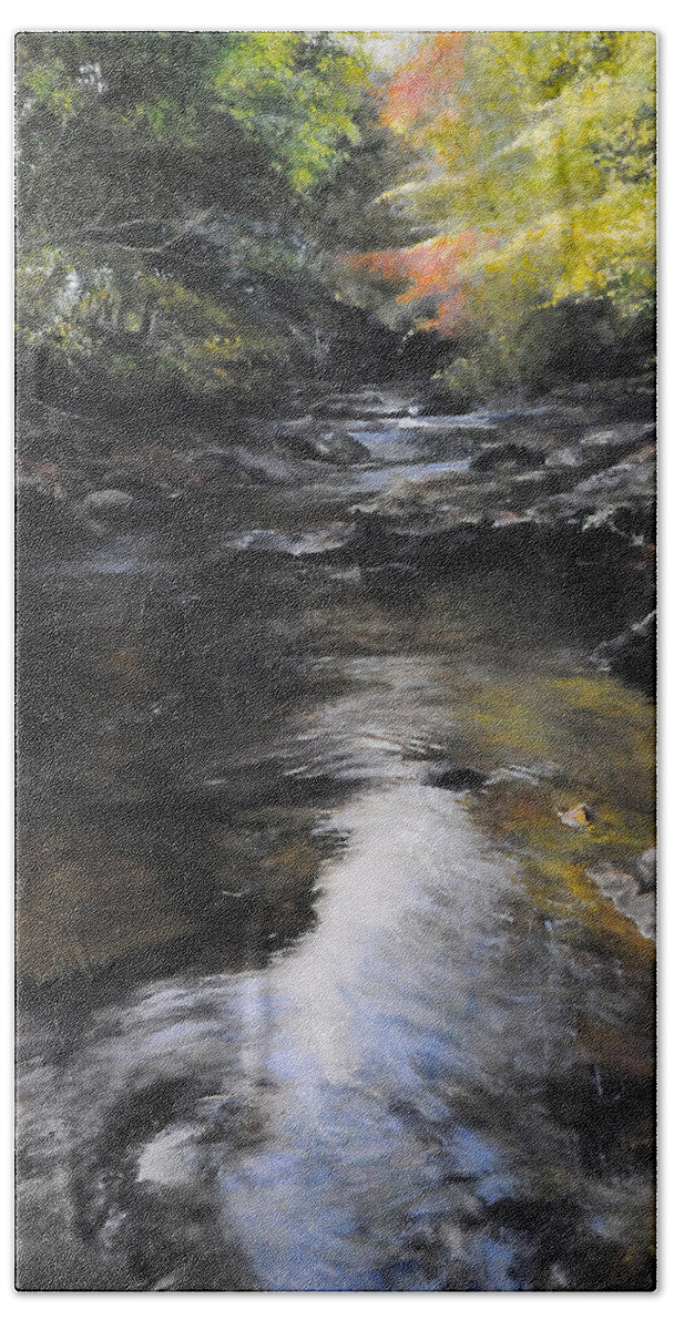 Landscape Hand Towel featuring the painting The river at Lady Bagots by Harry Robertson