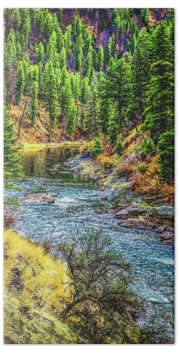 Riverscape Bath Towel featuring the photograph The River by Jason Brooks