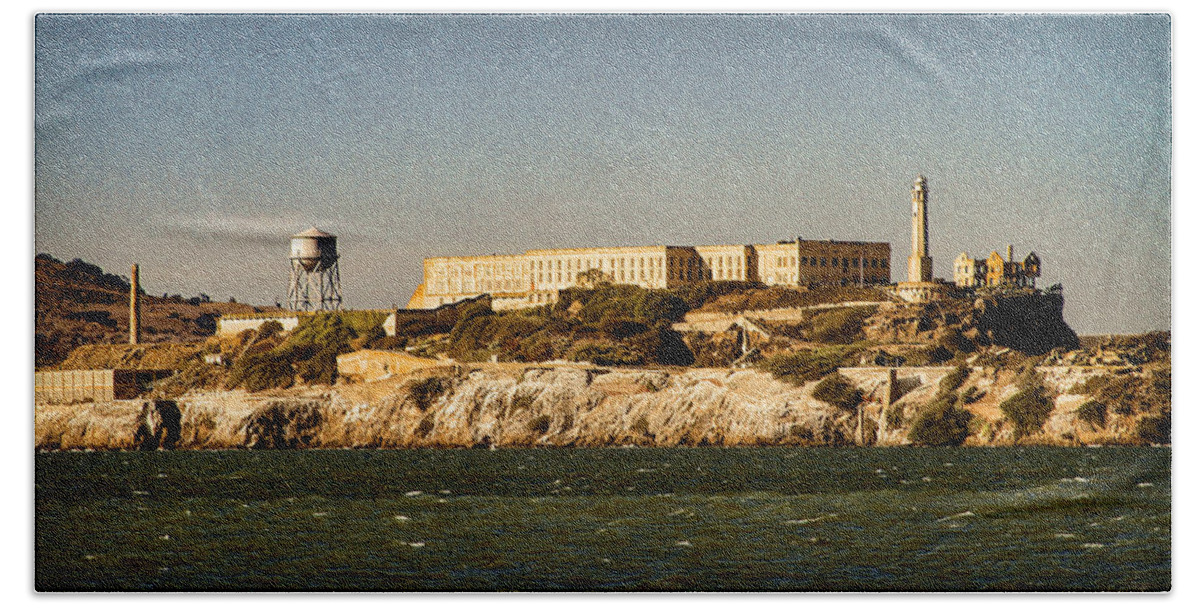 Bonnie Follett Bath Towel featuring the photograph The Rock Alcatraz 2 by Bonnie Follett