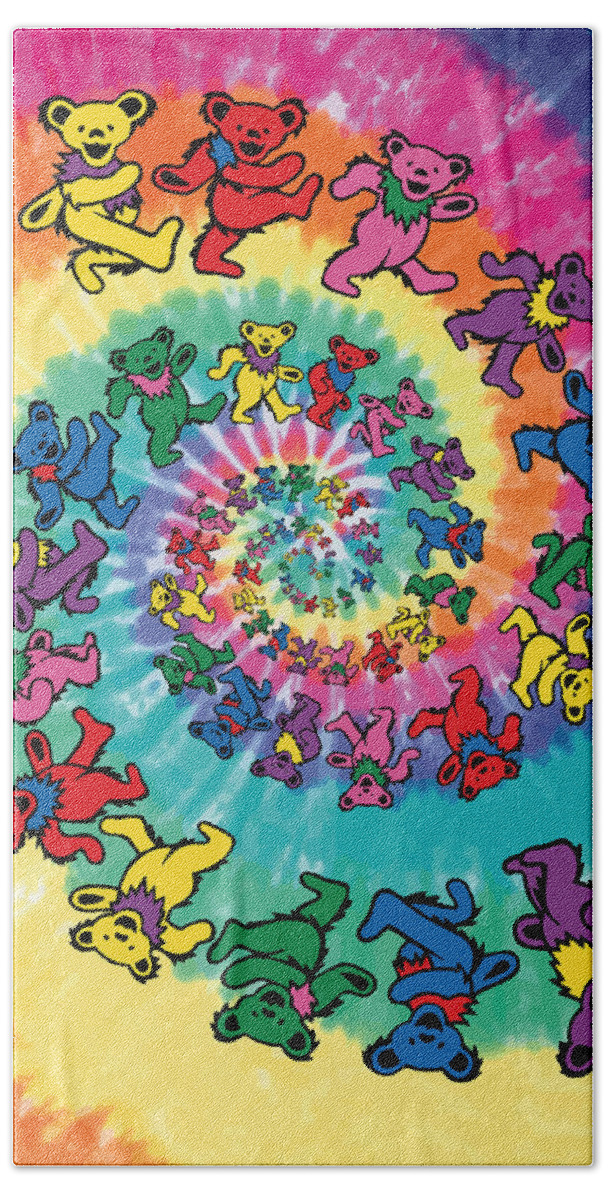 Grateful Dead Hand Towel featuring the digital art The Roller Bears by Gb