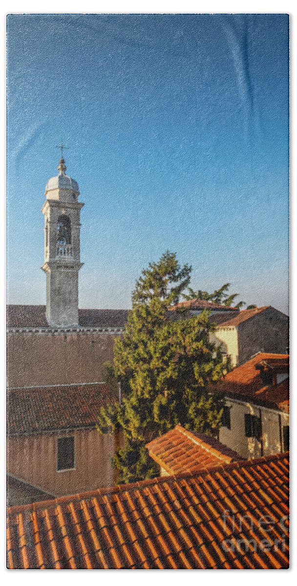 The Roofs Of Venice By Marina Usmanskaya Hand Towel featuring the photograph The roofs of Venice by Marina Usmanskaya
