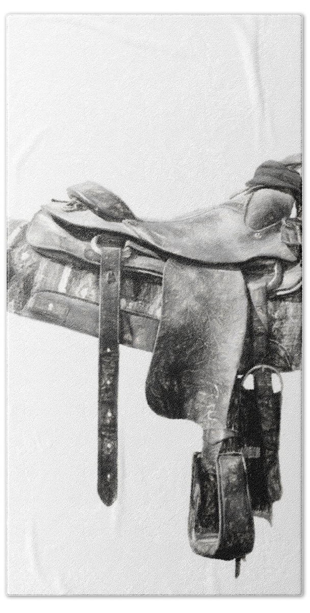 American Bath Towel featuring the photograph The Saddle in Pencil by David and Carol Kelly