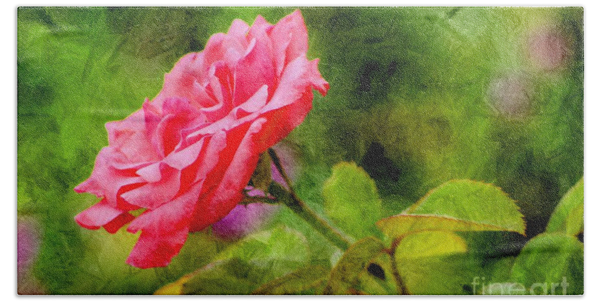 Rose Bath Towel featuring the photograph The Secret Garden by Clare Bevan