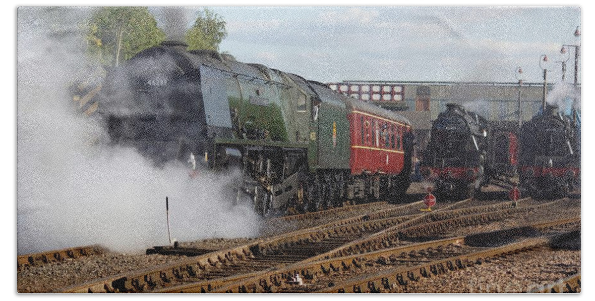 Steam Bath Towel featuring the photograph The Steam Railway by David Birchall