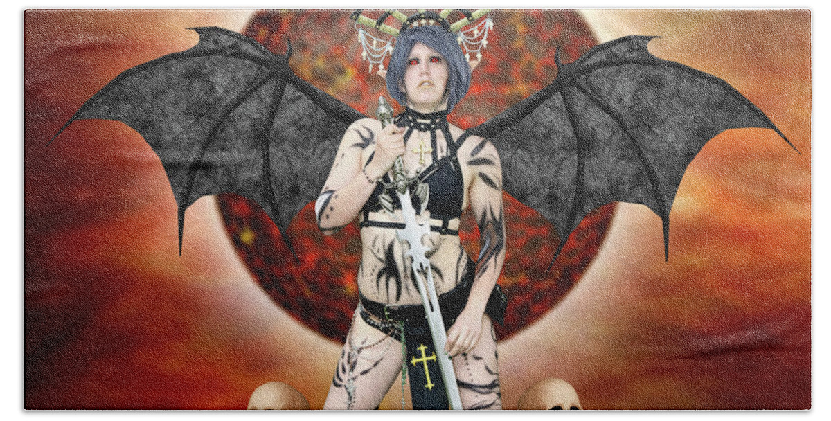 Fantasy Bath Towel featuring the photograph The Succubus OF Darkover by Jon Volden