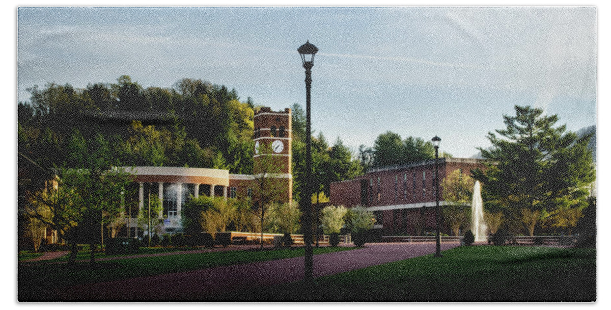 Western Carolina University Hand Towel featuring the photograph The Sun Rises On Western Carolina University by Greg and Chrystal Mimbs