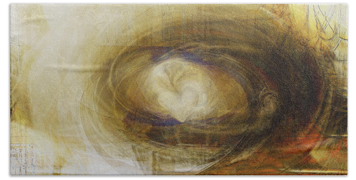 Heart Art Hand Towel featuring the digital art The Tide of the Heart by Linda Sannuti