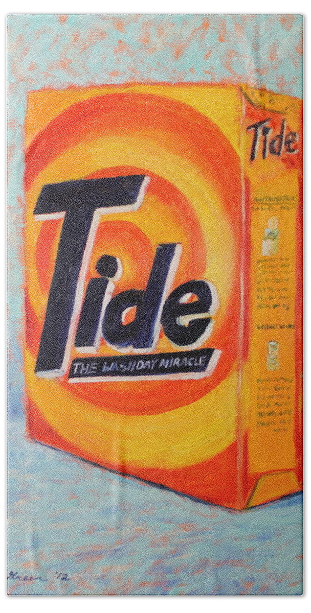 Tide Bath Towel featuring the painting The WashDay Miracle by Daniel W Green