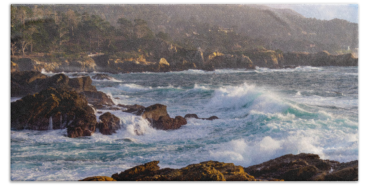 Monterey Bath Towel featuring the photograph The West Coast by Derek Dean