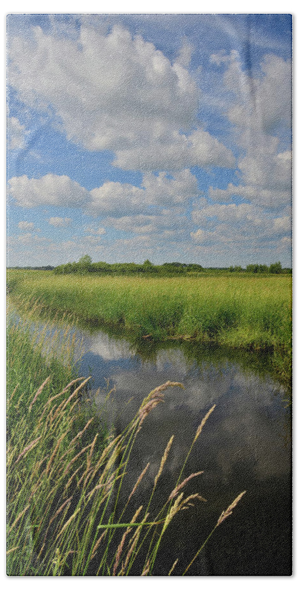 Glacial Park Hand Towel featuring the photograph The Wetlands of Hackmatack National Wildlife Refuge by Ray Mathis