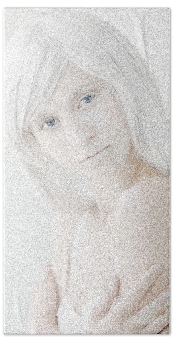 White Hand Towel featuring the photograph The White Woman by Diane Diederich