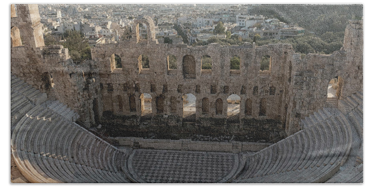 Fallen Bath Towel featuring the photograph Theater of Herodes Atticus by Travis Rogers