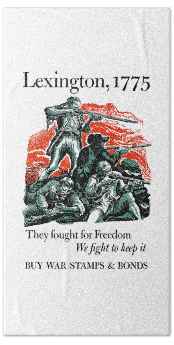 Minutemen Bath Towel featuring the painting They Fought For Freedom - We Fight To Keep It by War Is Hell Store