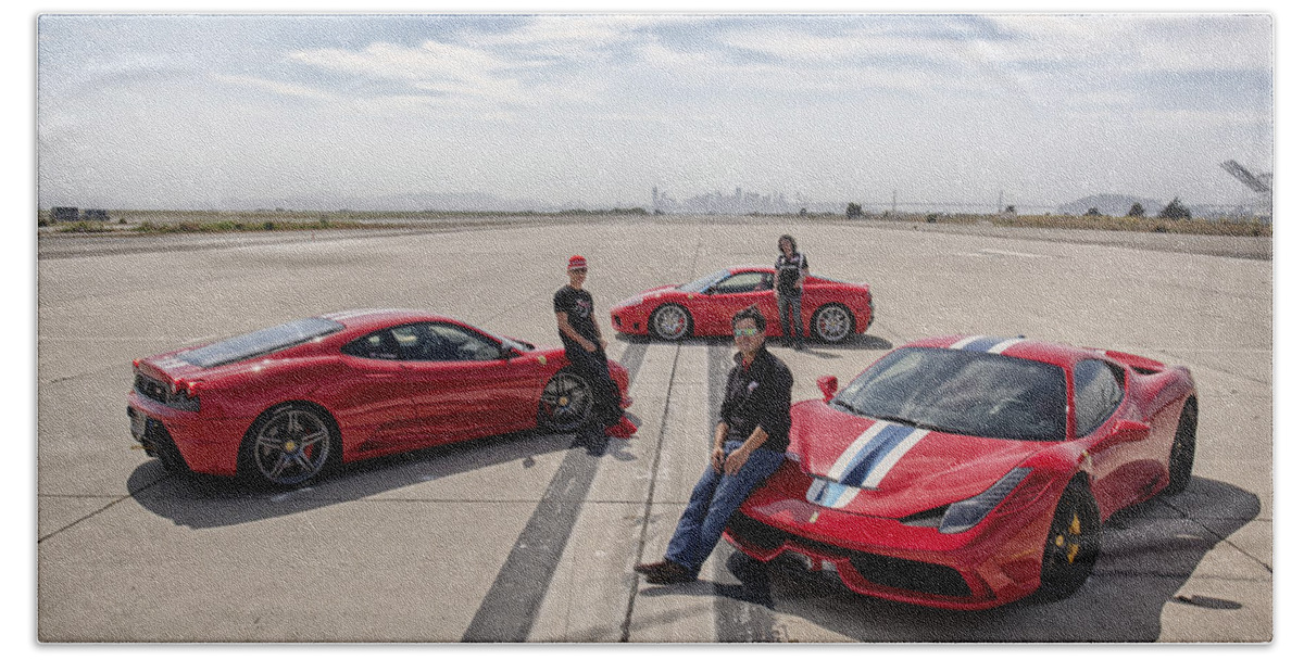 Ferrari Bath Towel featuring the photograph Three Amigos by ItzKirb Photography