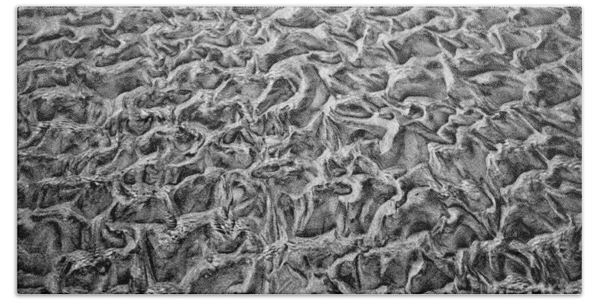 Sand Bath Towel featuring the photograph Tidal Sand patterns by Bruce Block