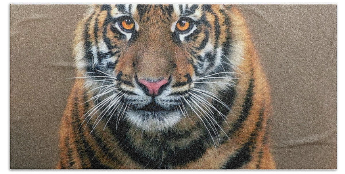 Tiger Hand Towel featuring the photograph Tiger Time by Art Cole