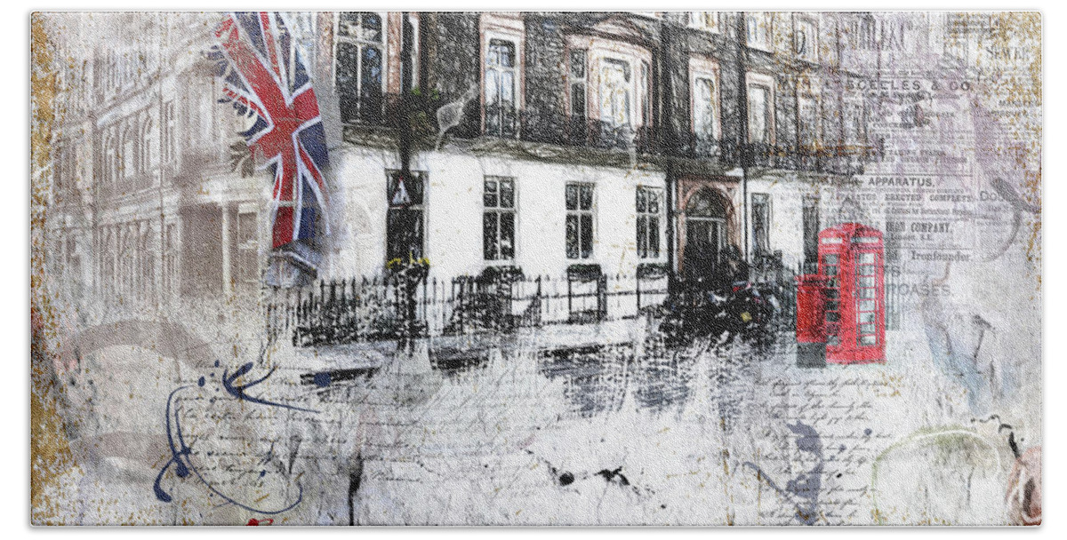 London Hand Towel featuring the digital art Timeless by Nicky Jameson