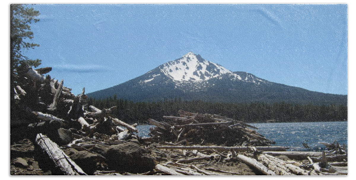 Lake Bath Towel featuring the photograph To build a fire at Four Mile Lake by Marie Neder