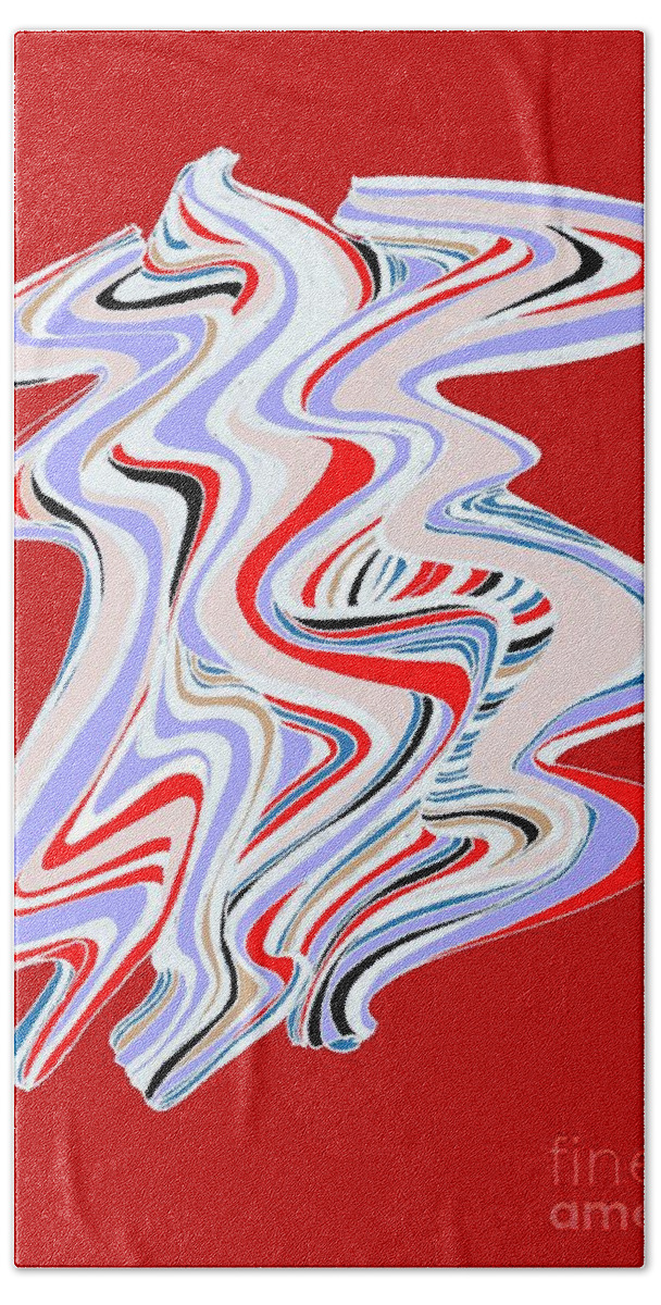 Abstract Expressionism Bath Towel featuring the painting To Lichtenstein 2 by Nancy Kane Chapman