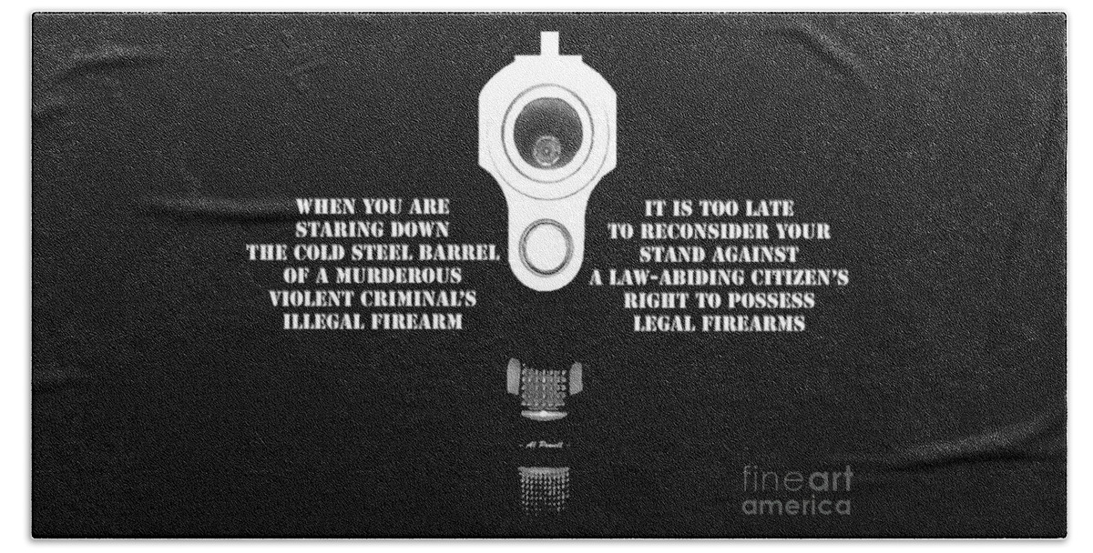Gun Rights Hand Towel featuring the photograph Too Late by Al Powell Photography USA