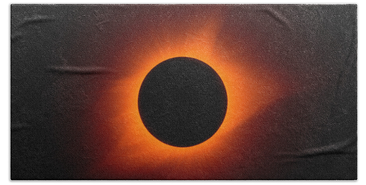 Eclipse Hand Towel featuring the photograph Total Fire by Andy Smetzer