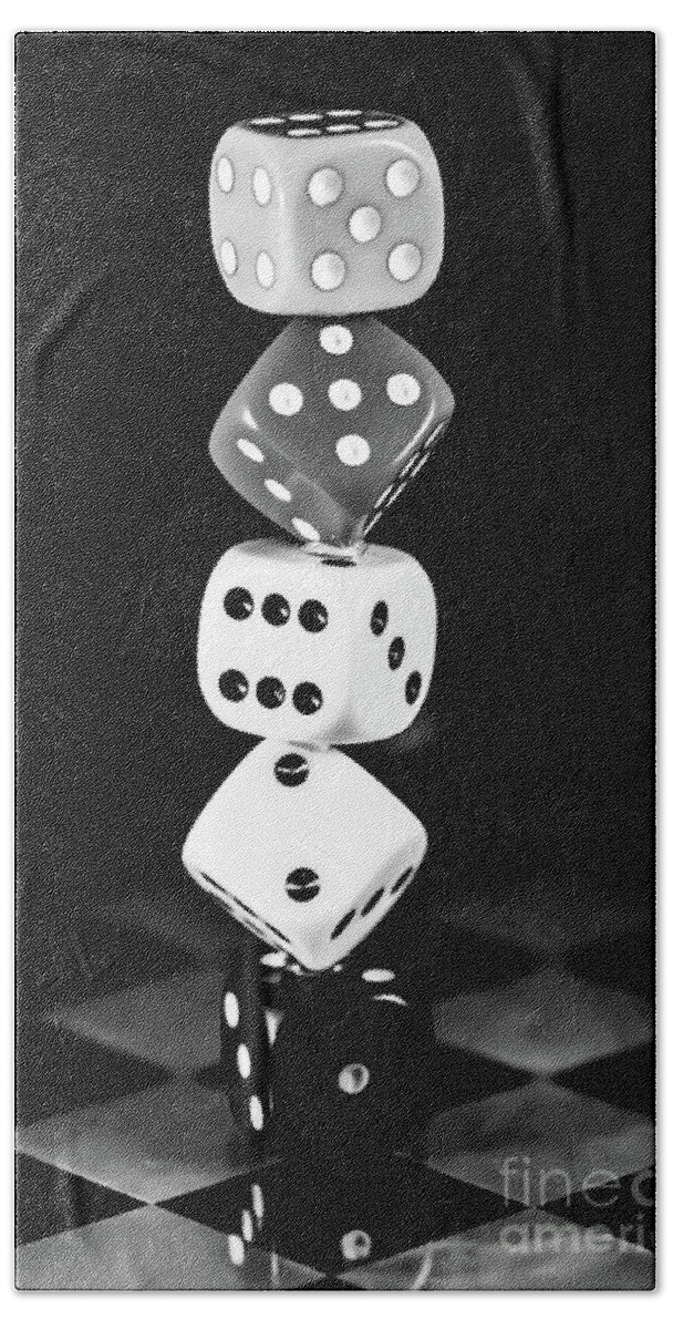  Hand Towel featuring the photograph Tower dice by Gerald Kloss