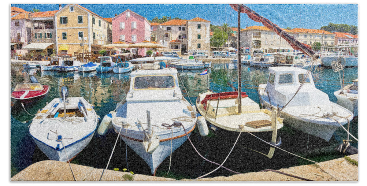 Dugi Otok Hand Towel featuring the photograph Town of Sali on Dugi otok island by Brch Photography