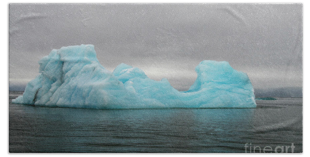 Iceberg Hand Towel featuring the photograph Floating Iceberg by Louise Magno