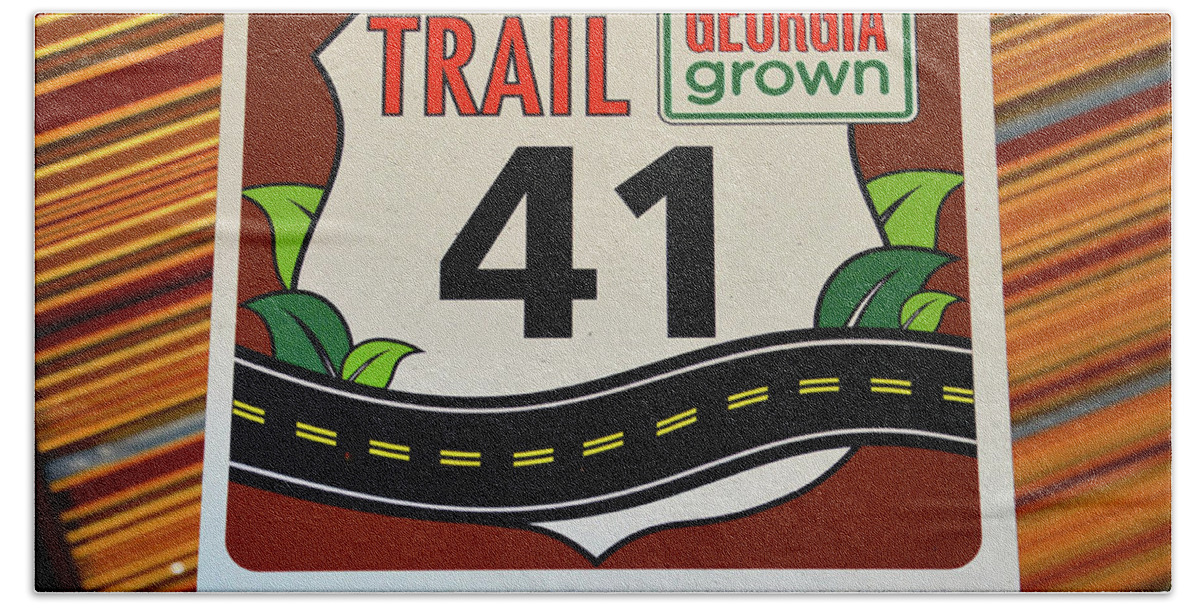 Trail 41 Stop Bath Towel featuring the photograph Trail 41 stop by David Lee Thompson