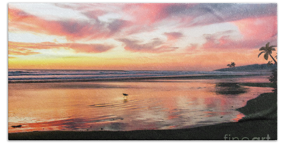 Seascape Sunrises Bath Towel featuring the photograph Tropical Sunrise Morning Bliss Seascape C8 by Ricardos Creations