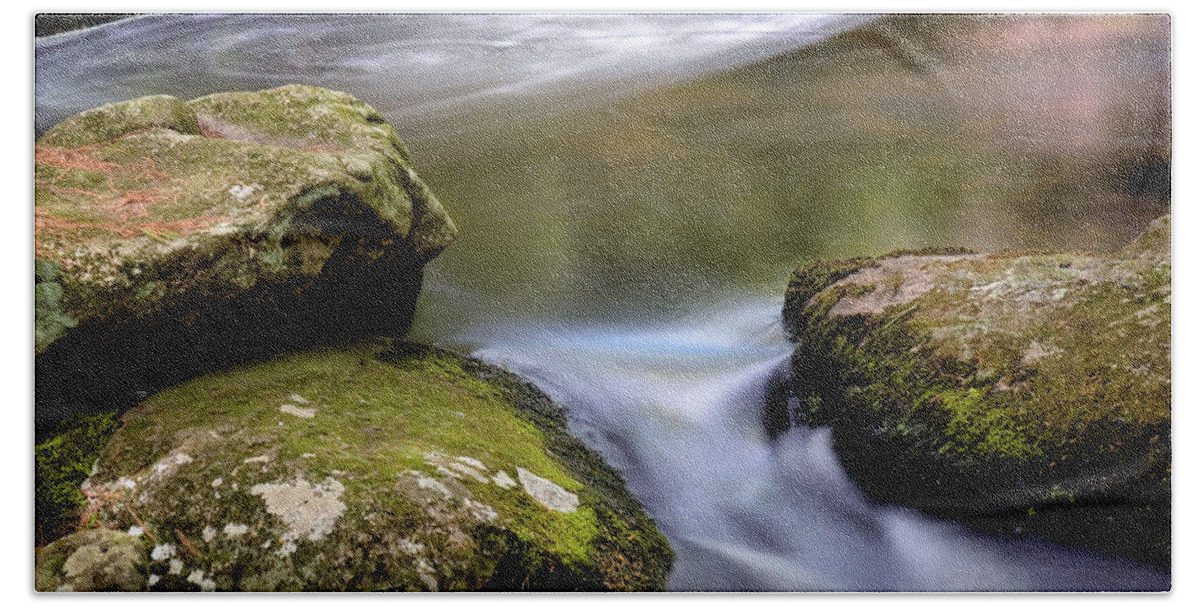 Gulf Road Waterfalls. Chesterfield New Hampshire Bath Towel featuring the photograph Tucker Falls Rocks by Tom Singleton