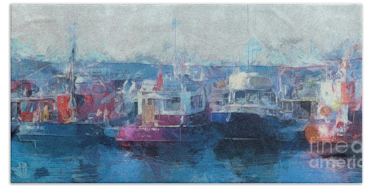 Tugs Hand Towel featuring the photograph Tugs Together by Claire Bull