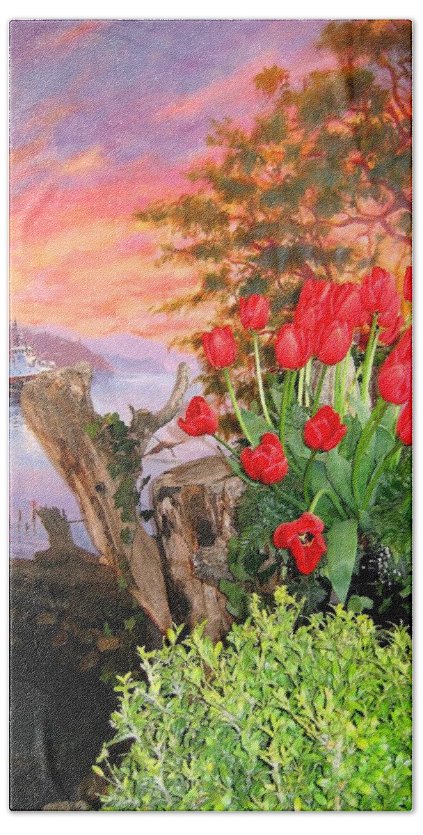 Agriculture Bath Sheet featuring the photograph Tulip Town 19 by Will Borden